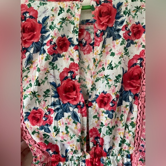 LoveShackFancy Rush Of Red Novalie Scoop Neck Mini Dress SKU: 11315774; S - Picture 8 of 12